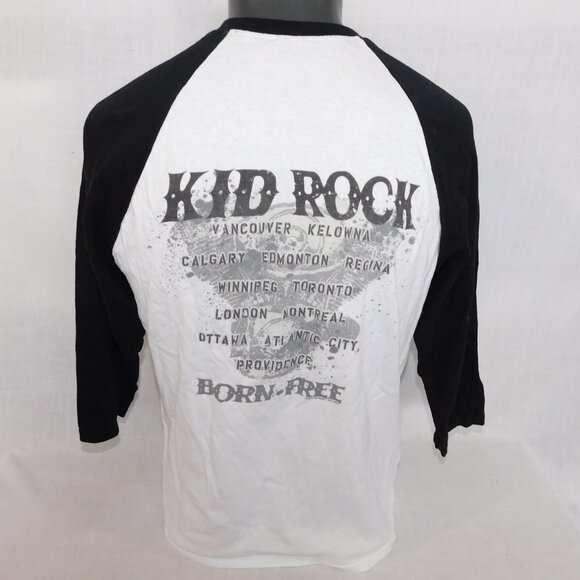 Kid Rock 2011 Born Free Tour 3/4 Raglan Sleeve Baseball Style T Shirt Mens M - Picture 5 of 7